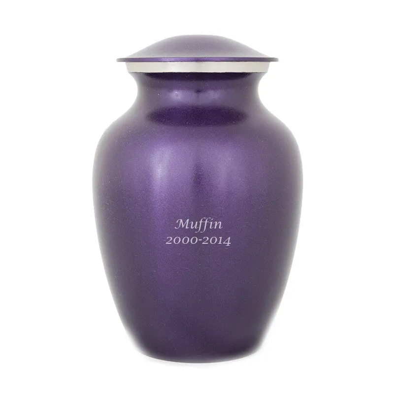 Luxurious Violet Cremation Urn In Extra Small