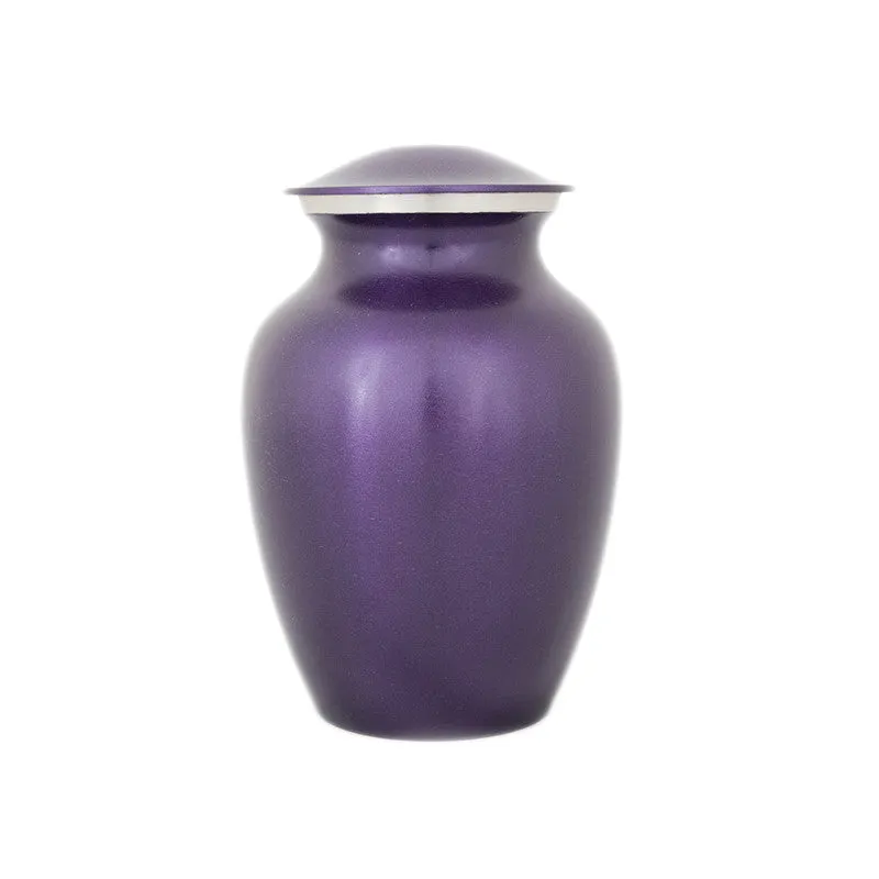 Luxurious Violet Cremation Urn In Extra Small