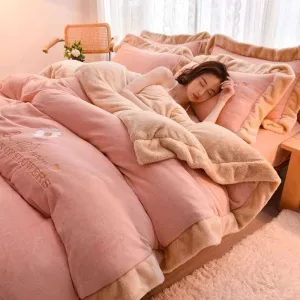 Luxurious Winter Bliss Velvet Duvet Cover Set