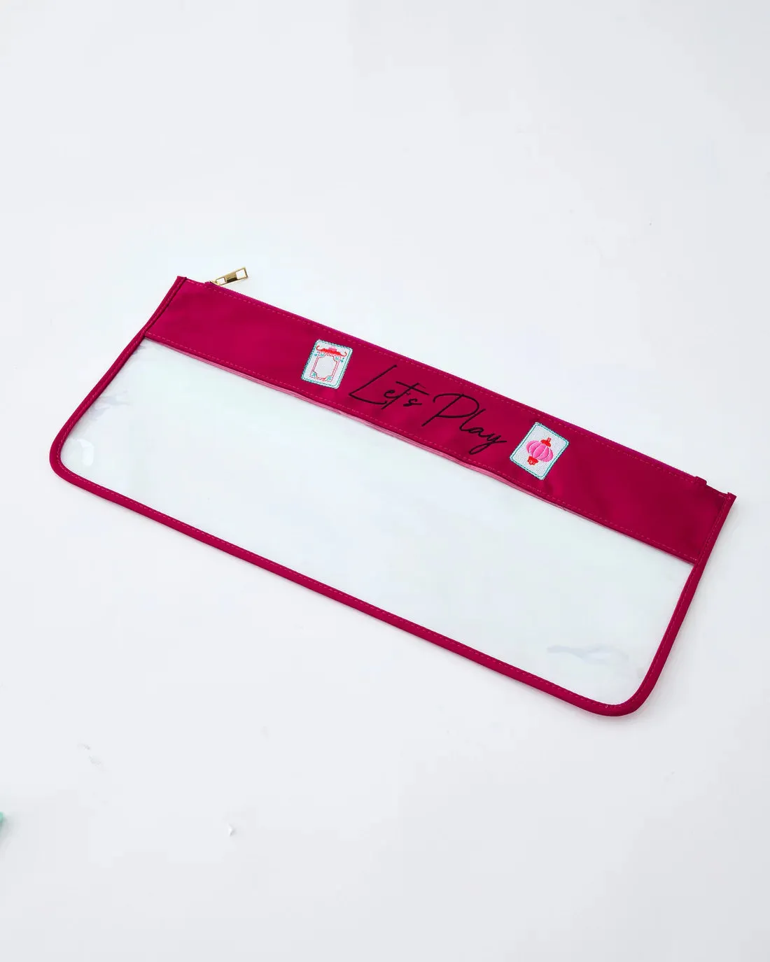 Magenta Stitched Let's Play Bag