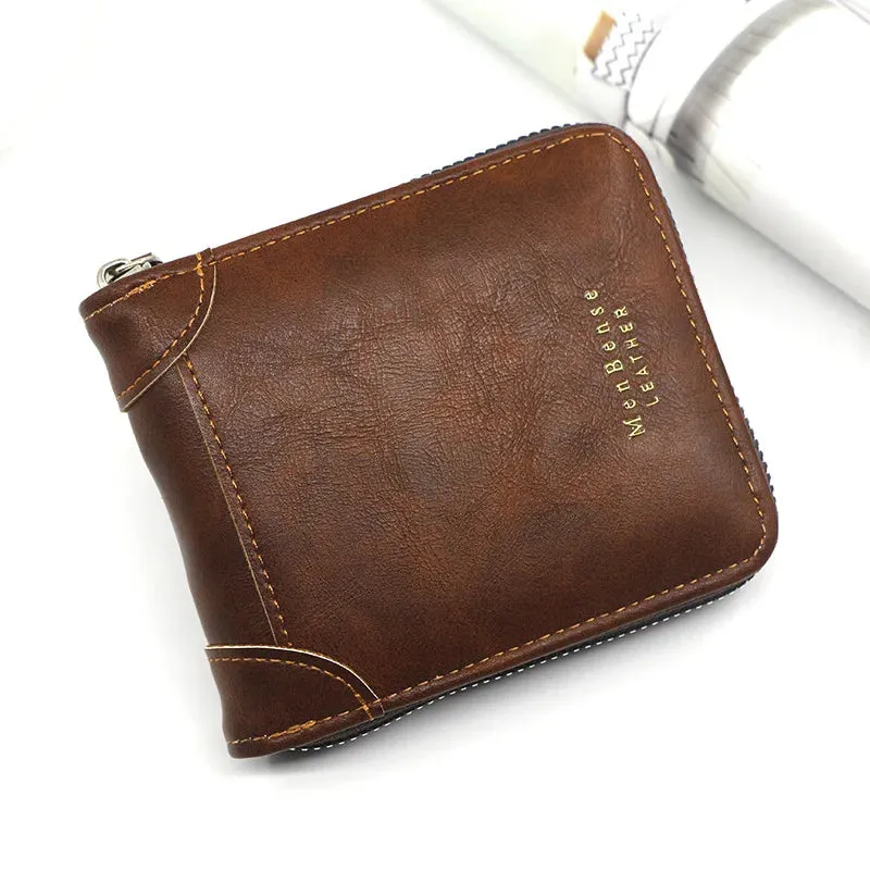 Men's Fashion Faux Leather Wallet with Card Holder
