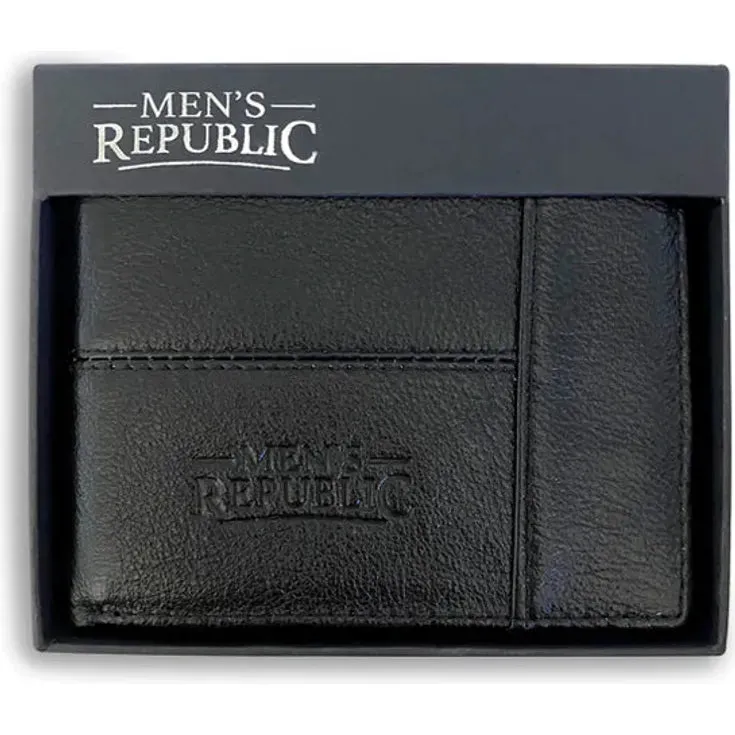 Men's Republic Leather Wallet - Black