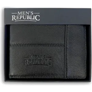 Men's Republic Leather Wallet - Black