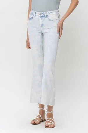 MID RISE BLEACHED CROP FLARE