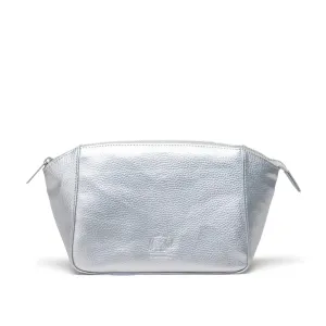 Milan Toiletry Bag (Silver Vegan Leather)