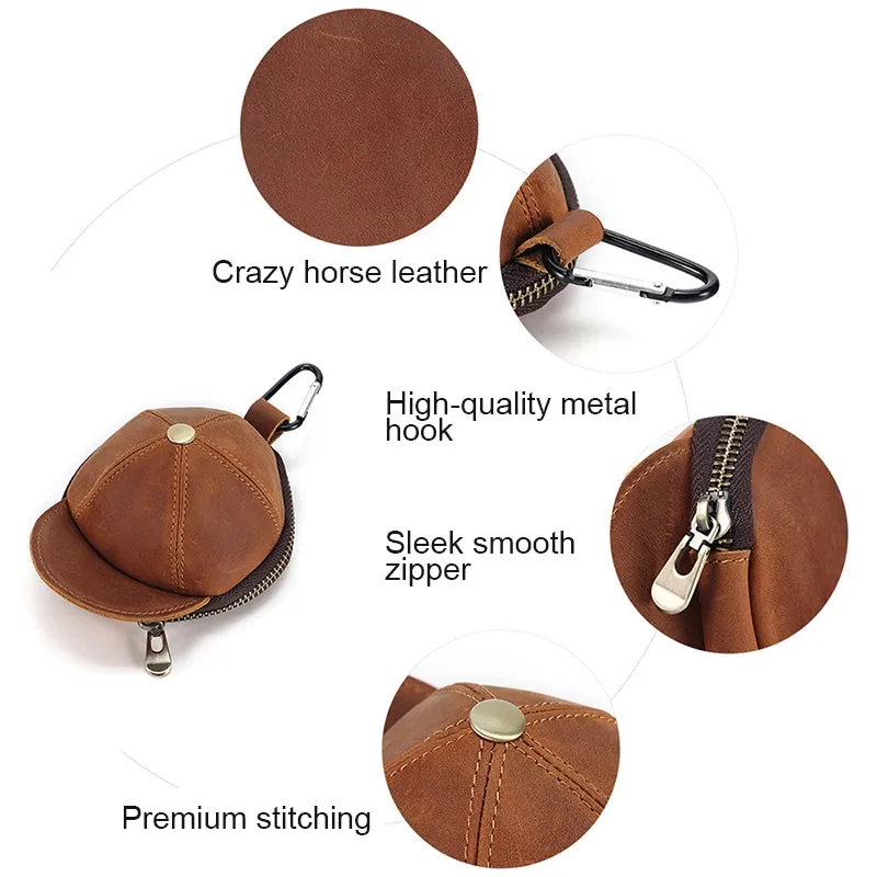 Mini Cap Leather Coin Purse
