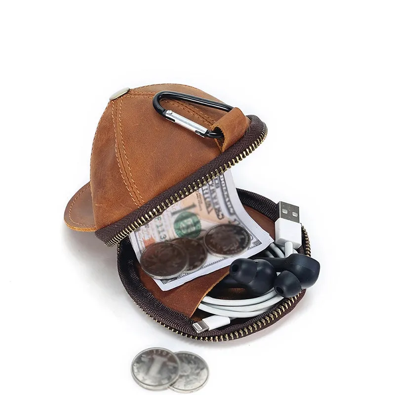 Mini Cap Leather Coin Purse