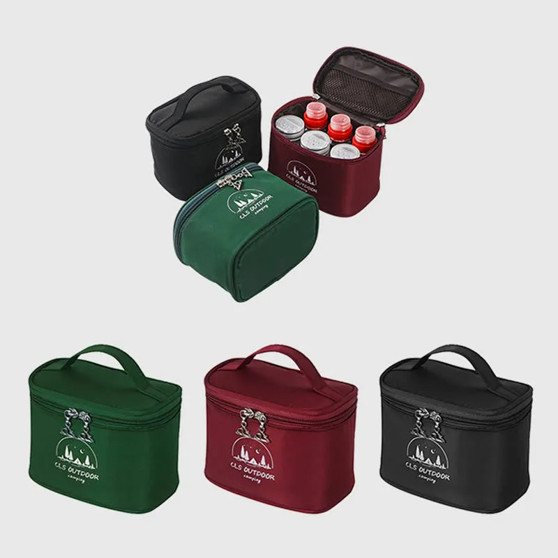 Mini Outdoor Camping BBQ Spice Bottle Set Storage Bag
