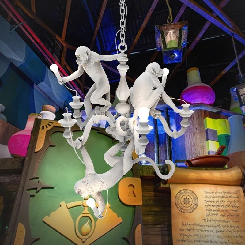 Monkeys Chandelier Luxurious Ceiling Lamp
