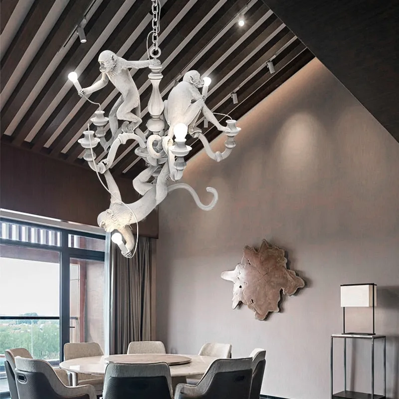 Monkeys Chandelier Luxurious Ceiling Lamp