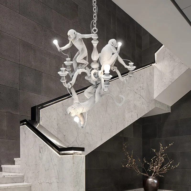 Monkeys Chandelier Luxurious Ceiling Lamp