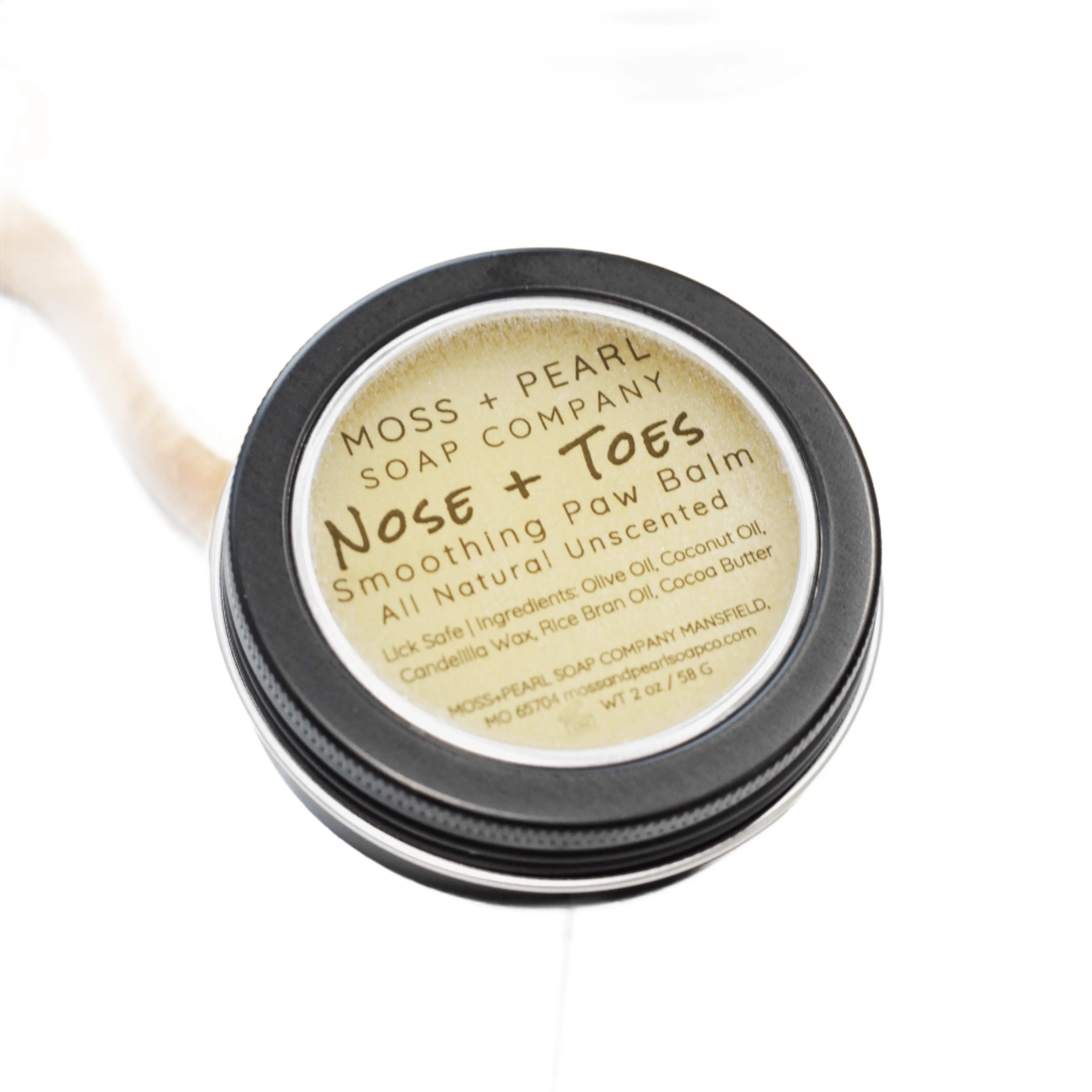 Moss   Pearl Soap Company- Dog Nose and Toes smoothing Paw Balm