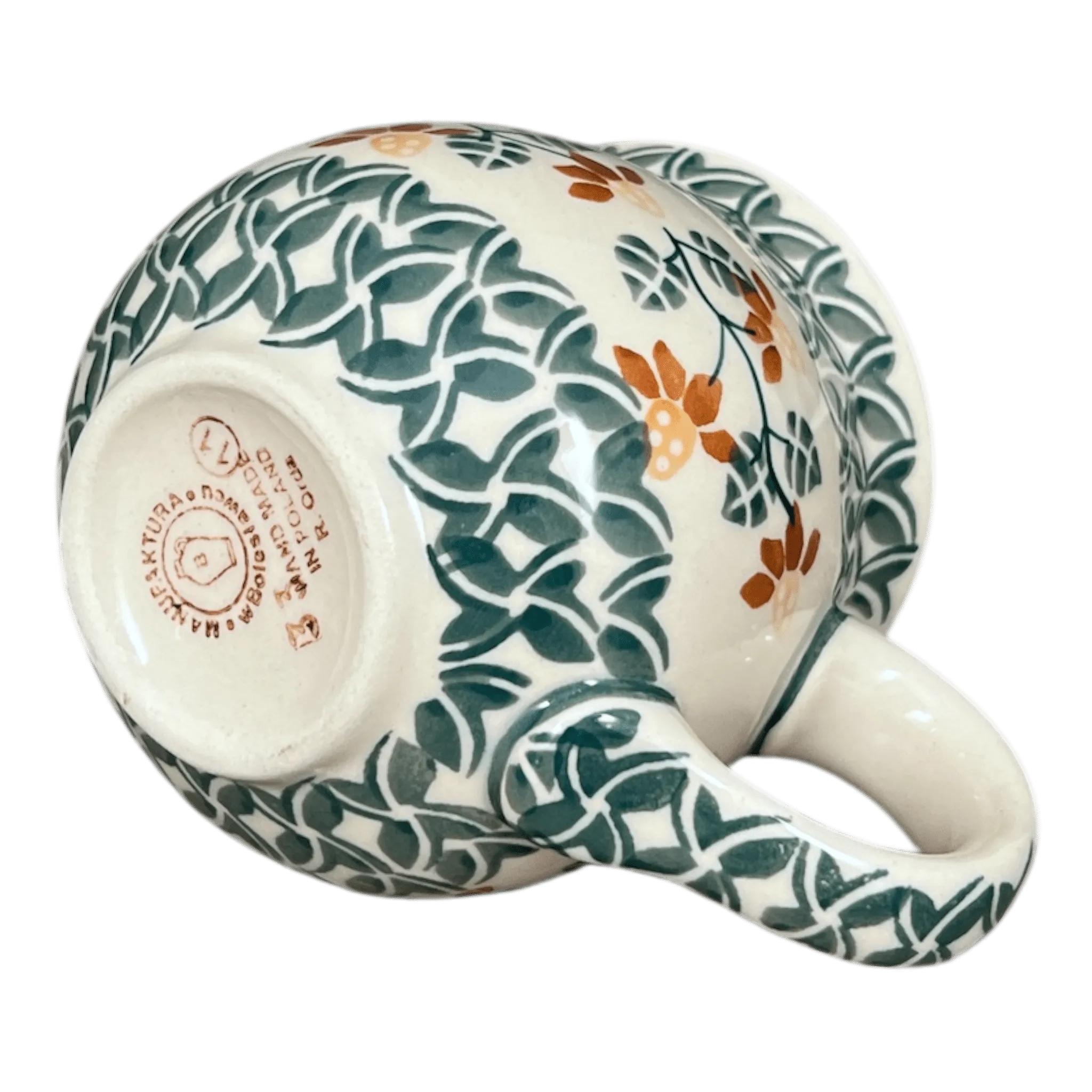 Mug, Belly Mug, 10oz Medium in "Indian Summer" by Manufaktura | K090T-AS22