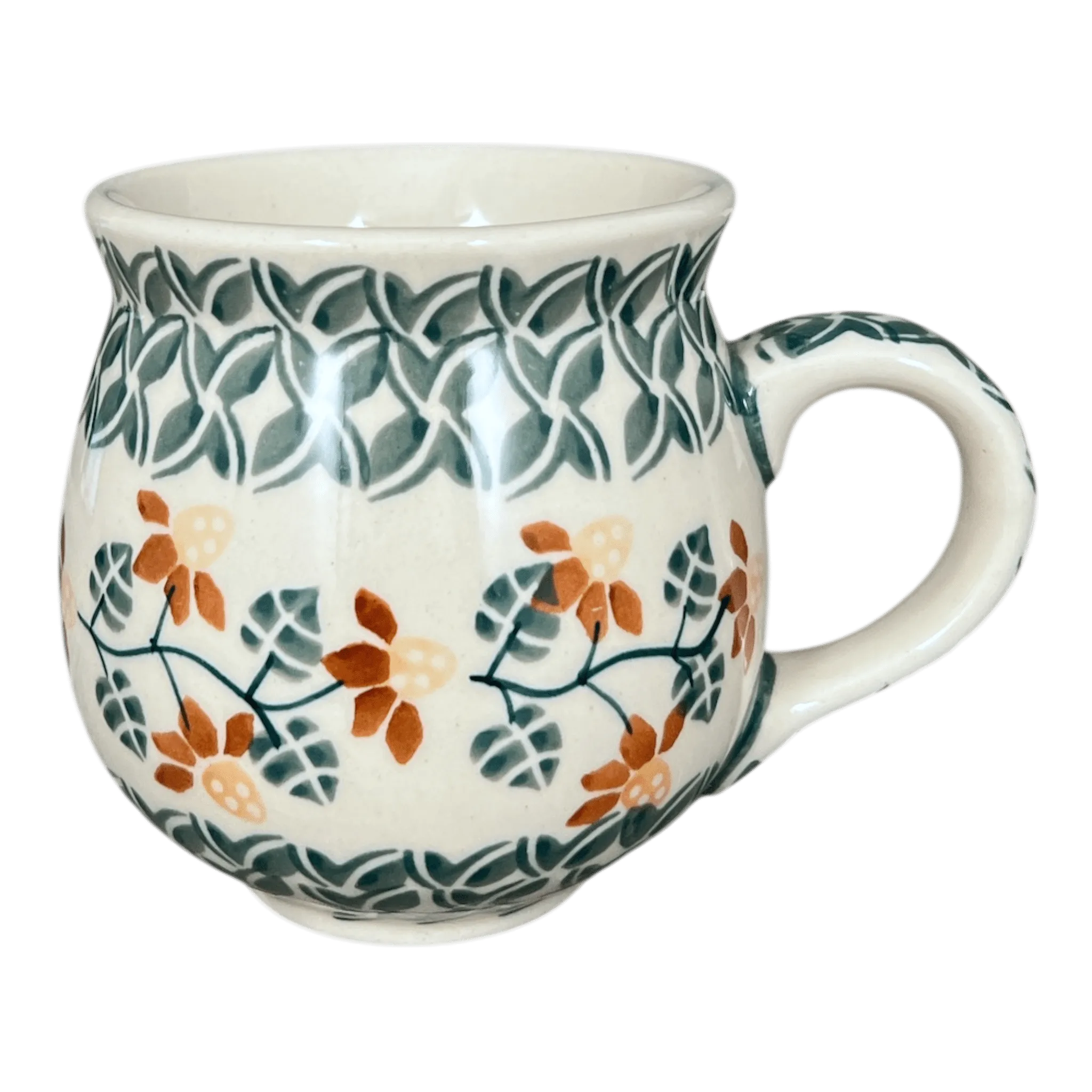 Mug, Belly Mug, 10oz Medium in "Indian Summer" by Manufaktura | K090T-AS22