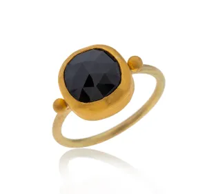 Nava Zahavi Yellow Gold Brave Onyx Ring