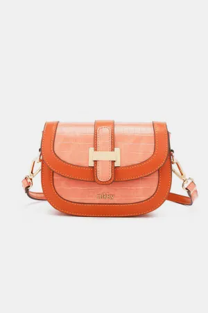 Nicole Nikky Lee USA Croc Embossed Crossbody Bag
