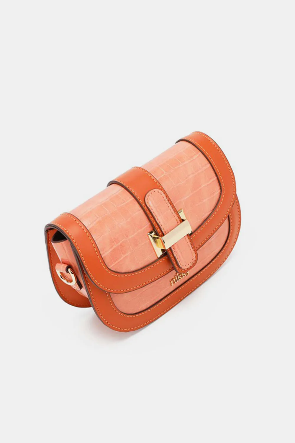 Nicole Nikky Lee USA Croc Embossed Crossbody Bag