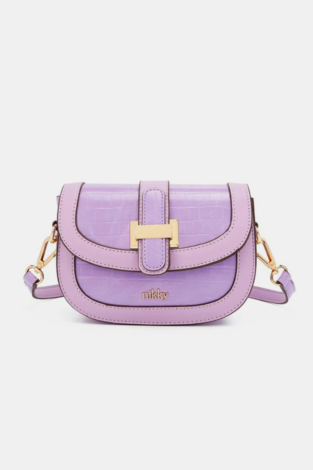 Nicole Nikky Lee USA Croc Embossed Crossbody Bag