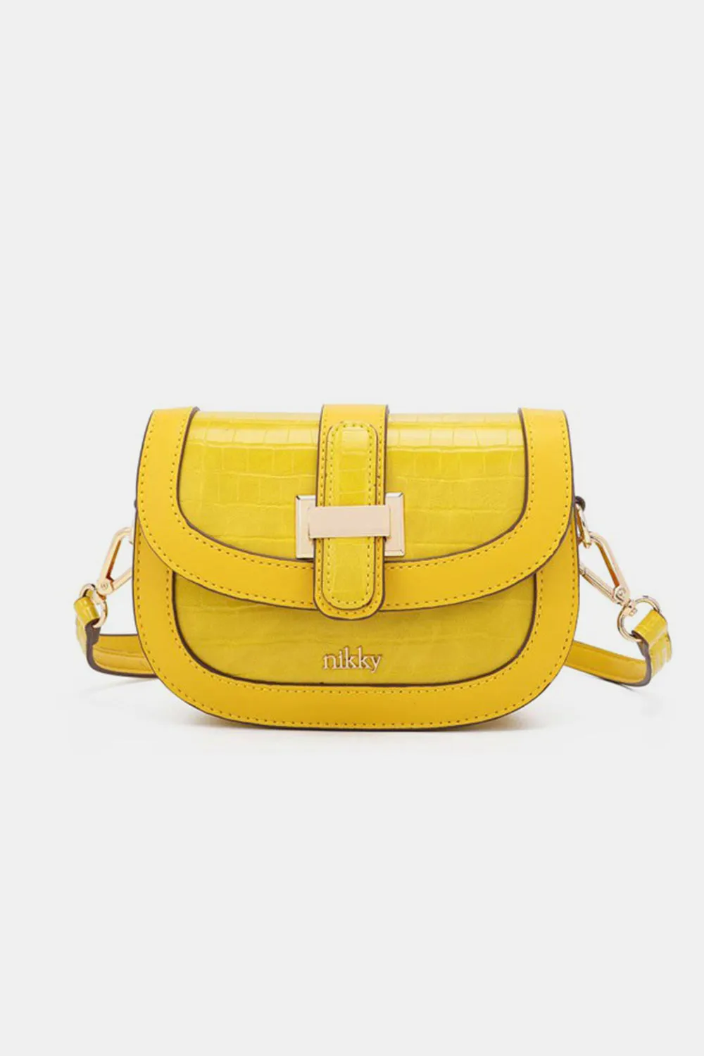 Nicole Nikky Lee USA Croc Embossed Crossbody Bag