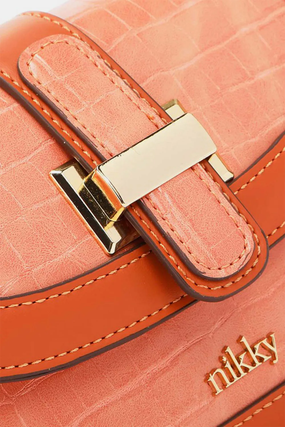 Nicole Nikky Lee USA Croc Embossed Crossbody Bag