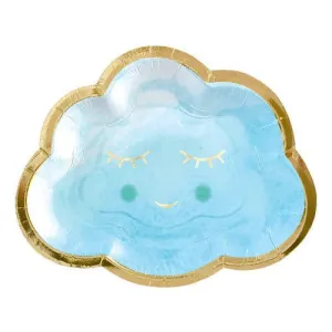 Oh Baby - Boy Blue Cloud Shaped Plates (8ct)