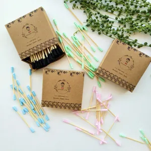 Organic Bamboo Cotton Buds - Biodegradable (100 Pack)