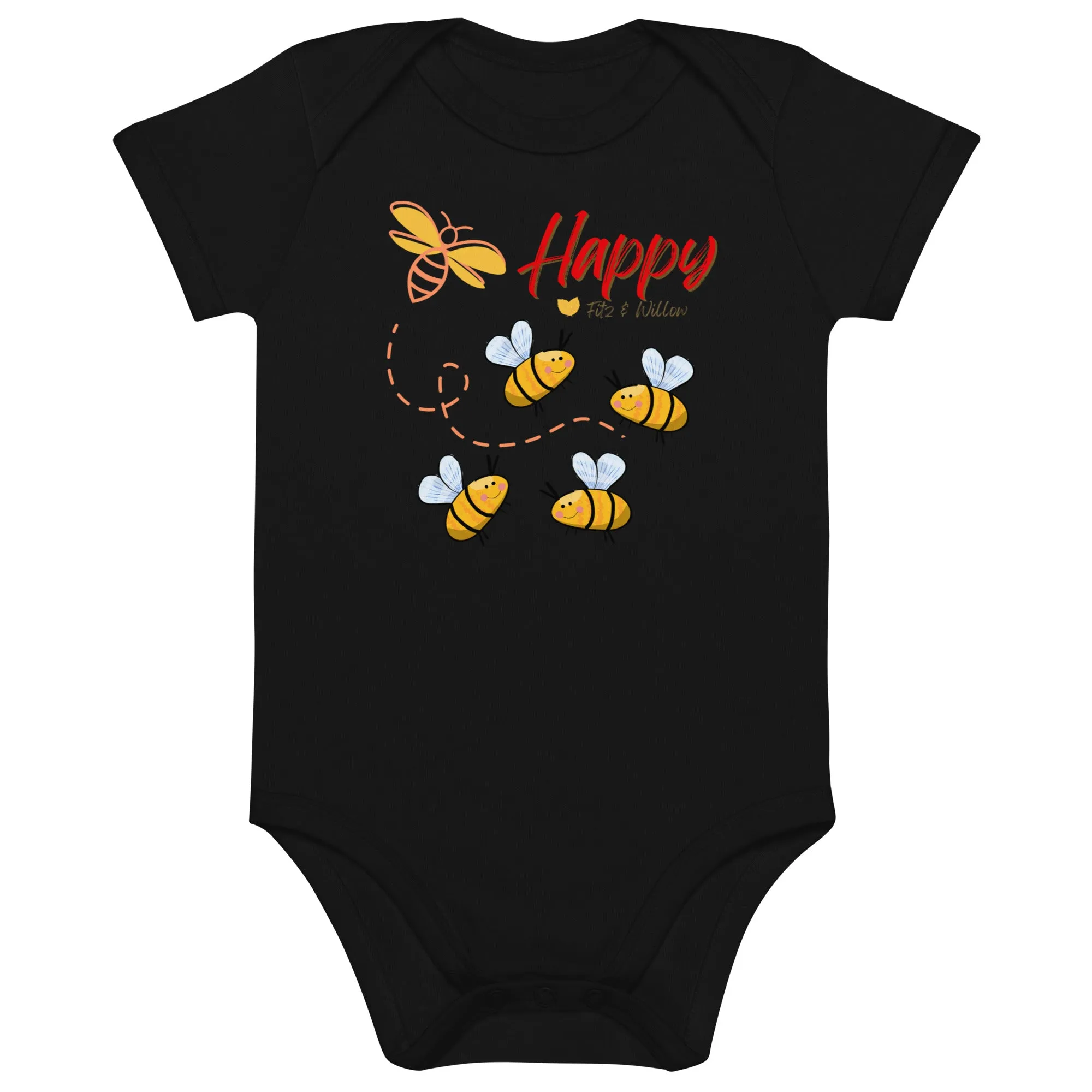 Organic cotton newborn bodysuit, Bees
