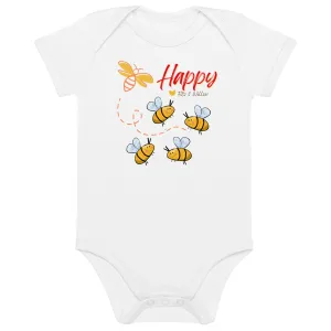 Organic cotton newborn bodysuit, Bees