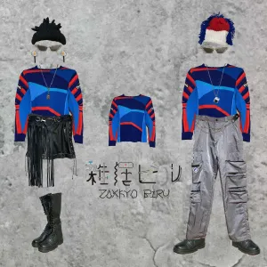 padded ski sweater blue