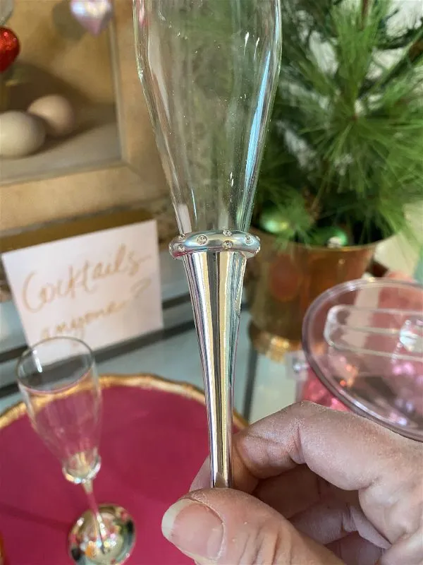 Pair Lenox Champagne Flutes Devotion American by Design Collection
