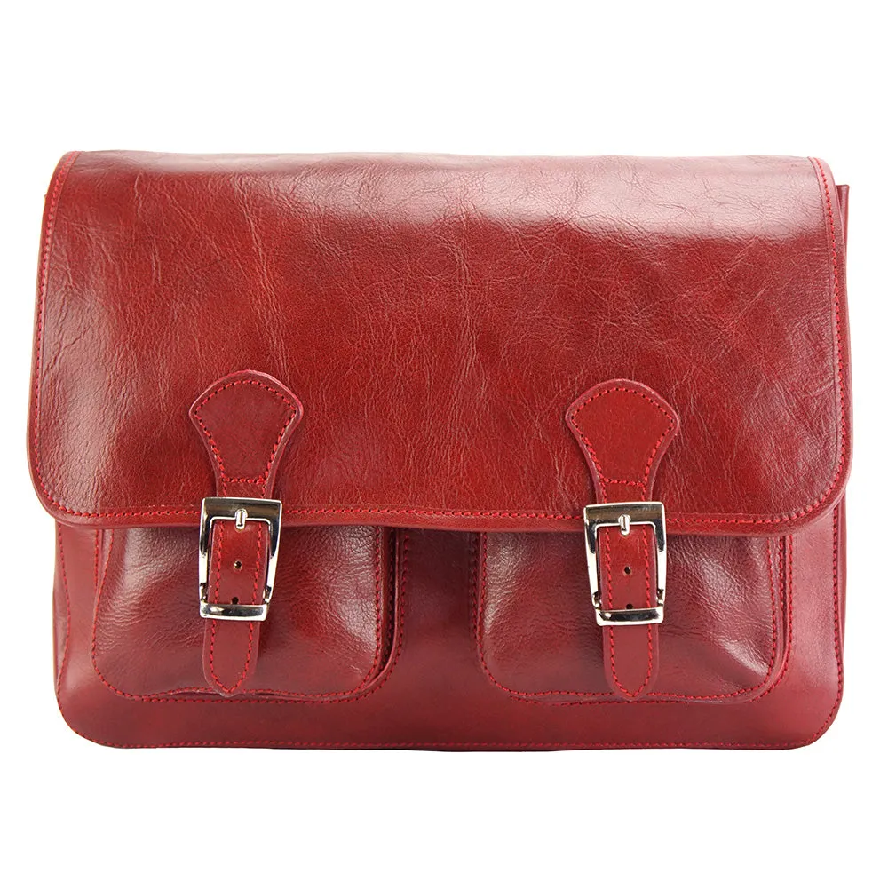 Pamela Leather Messenger Bag