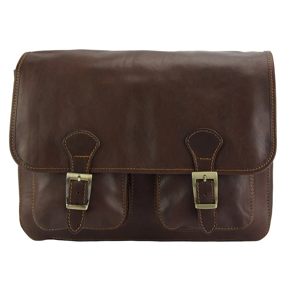 Pamela Leather Messenger Bag