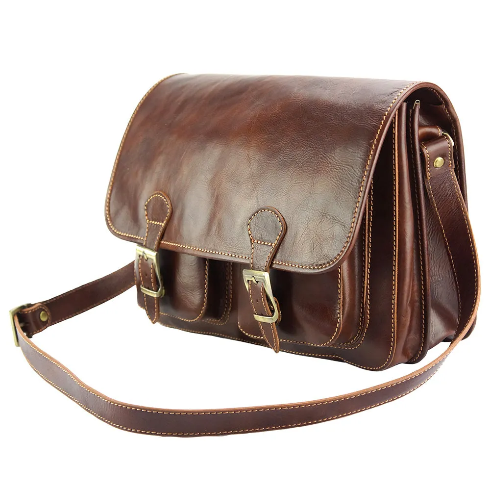 Pamela Leather Messenger Bag