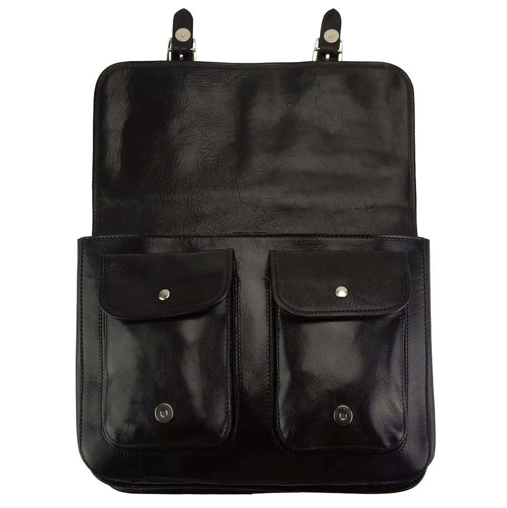 Pamela Leather Messenger Bag