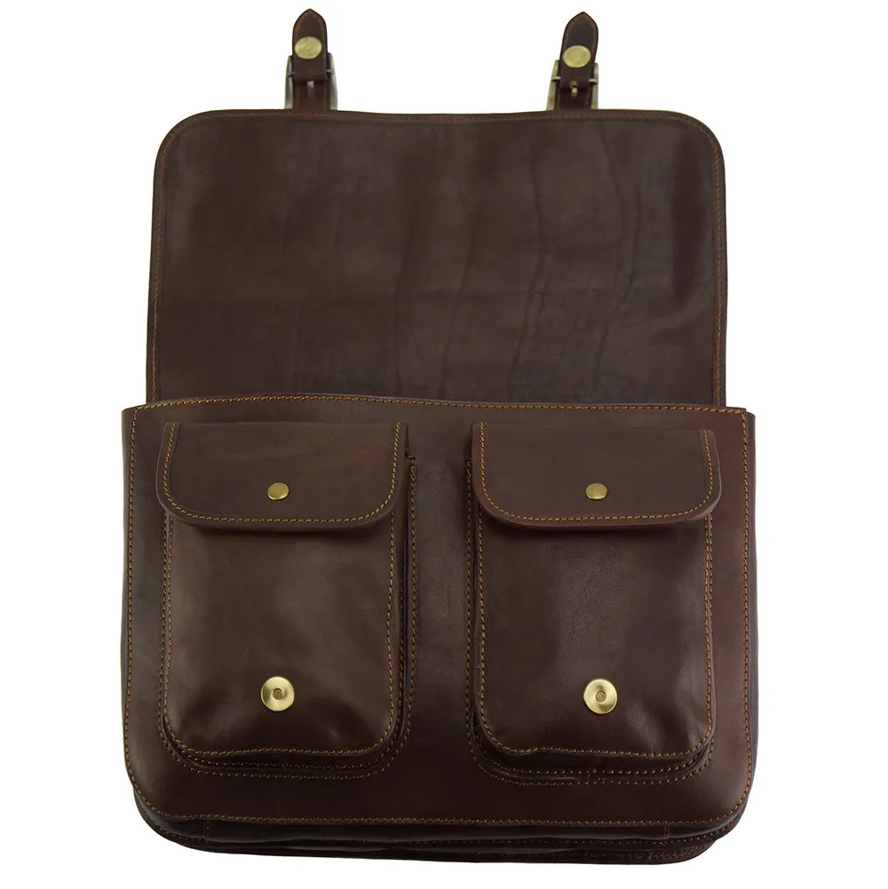 Pamela Leather Messenger Bag