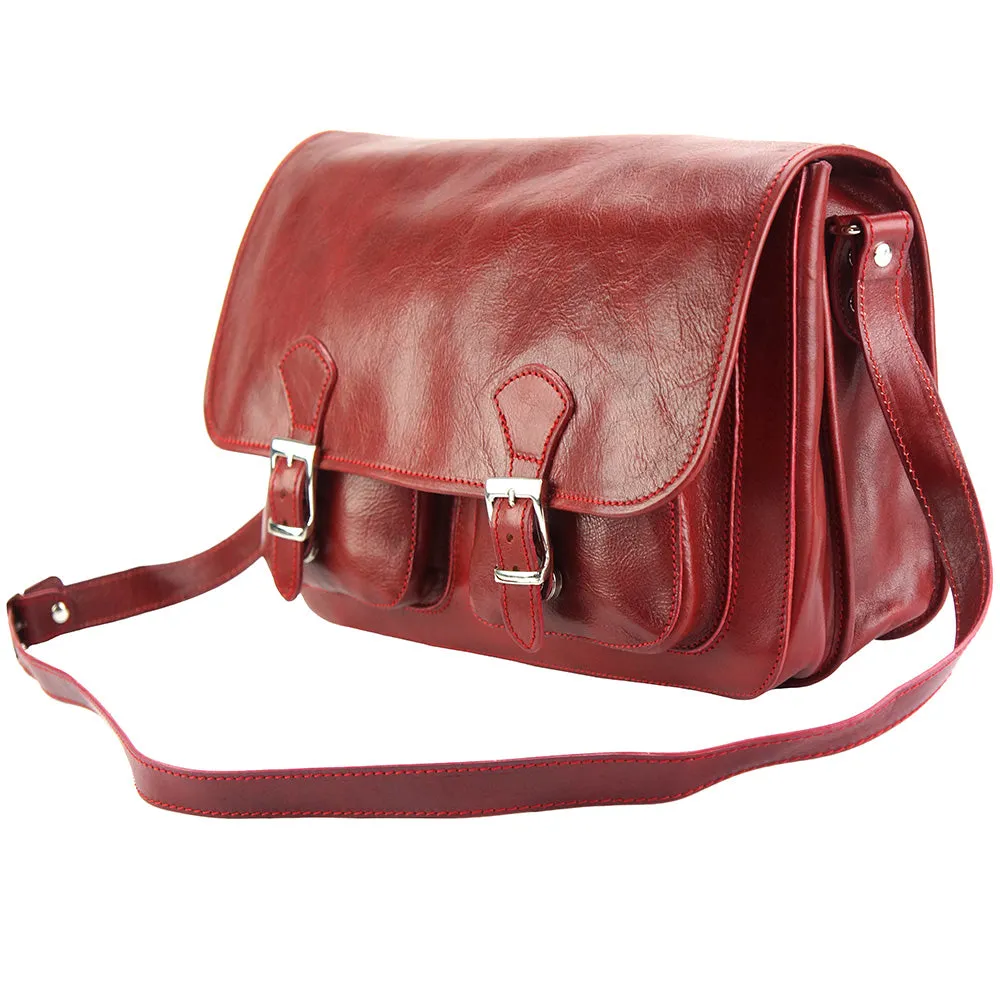 Pamela Leather Messenger Bag