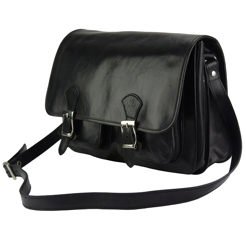 Pamela Leather Messenger Bag