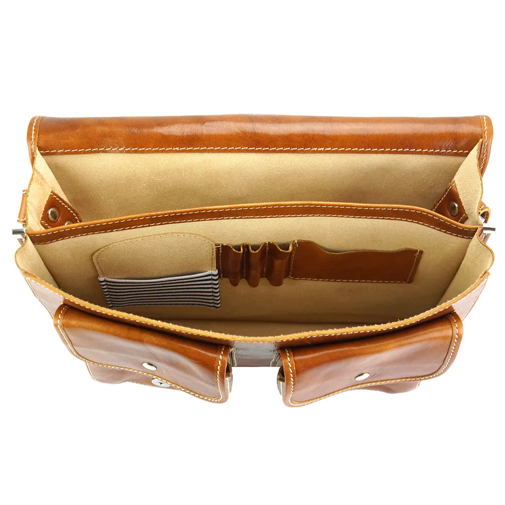 Pamela Leather Messenger Bag