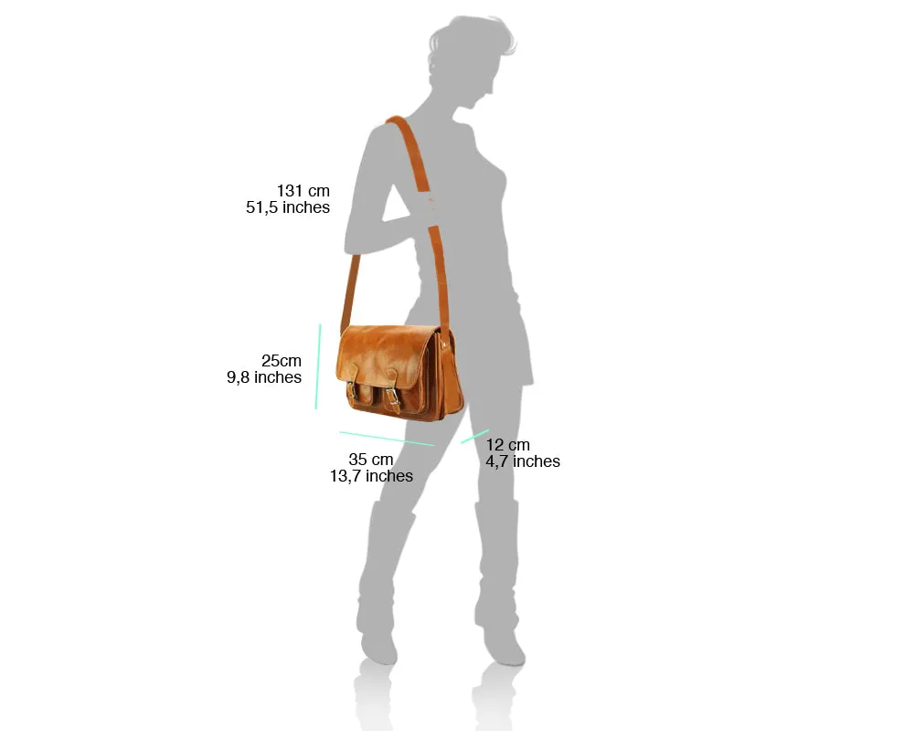 Pamela Leather Messenger Bag