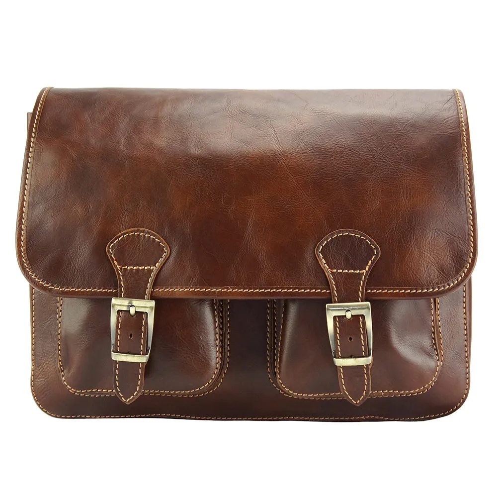 Pamela Leather Messenger Bag