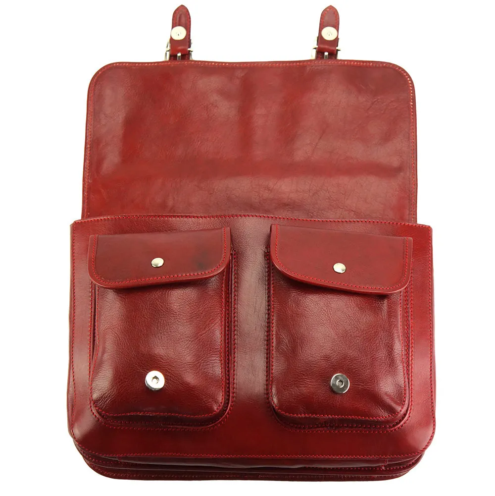 Pamela Leather Messenger Bag