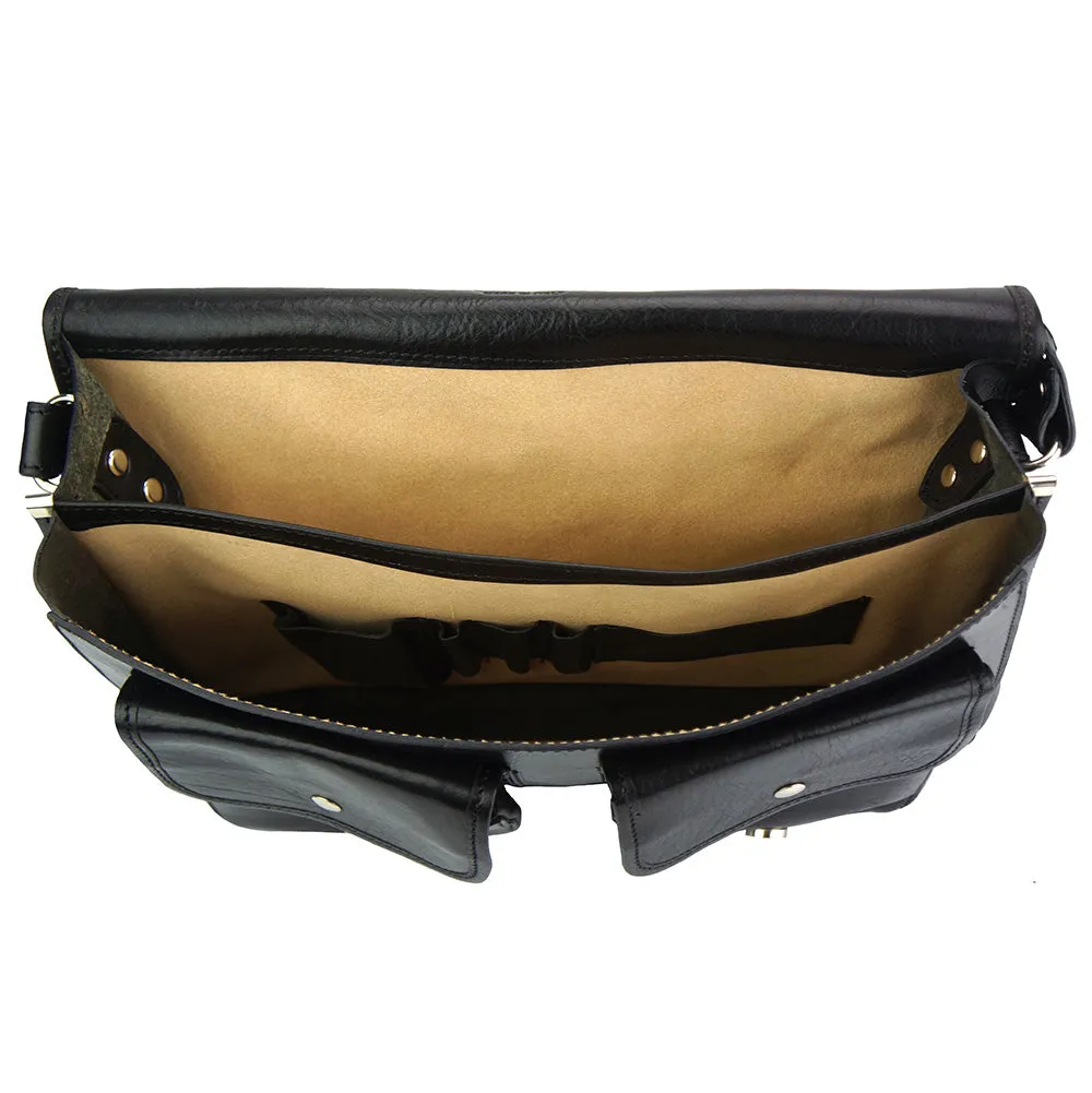 Pamela Leather Messenger Bag