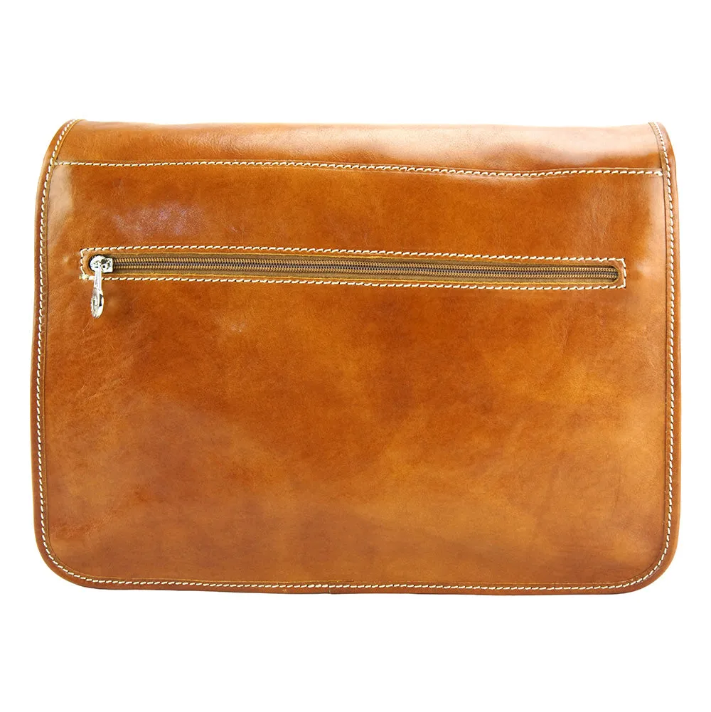 Pamela Leather Messenger Bag