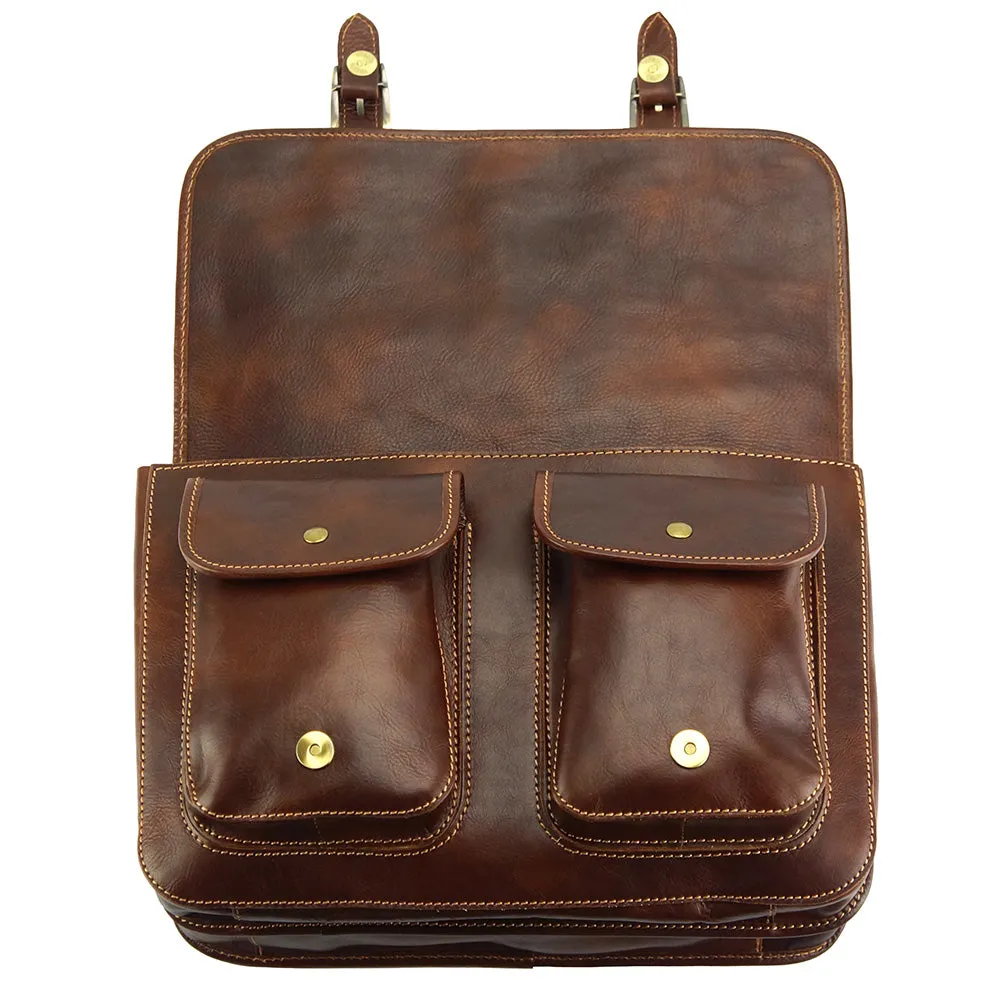 Pamela Leather Messenger Bag
