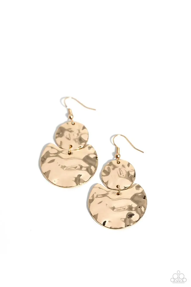 Paparazzi Earring ~ Monochromatic Charisma - Gold