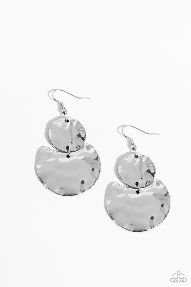 Paparazzi Earring ~ Monochromatic Charisma - Silver