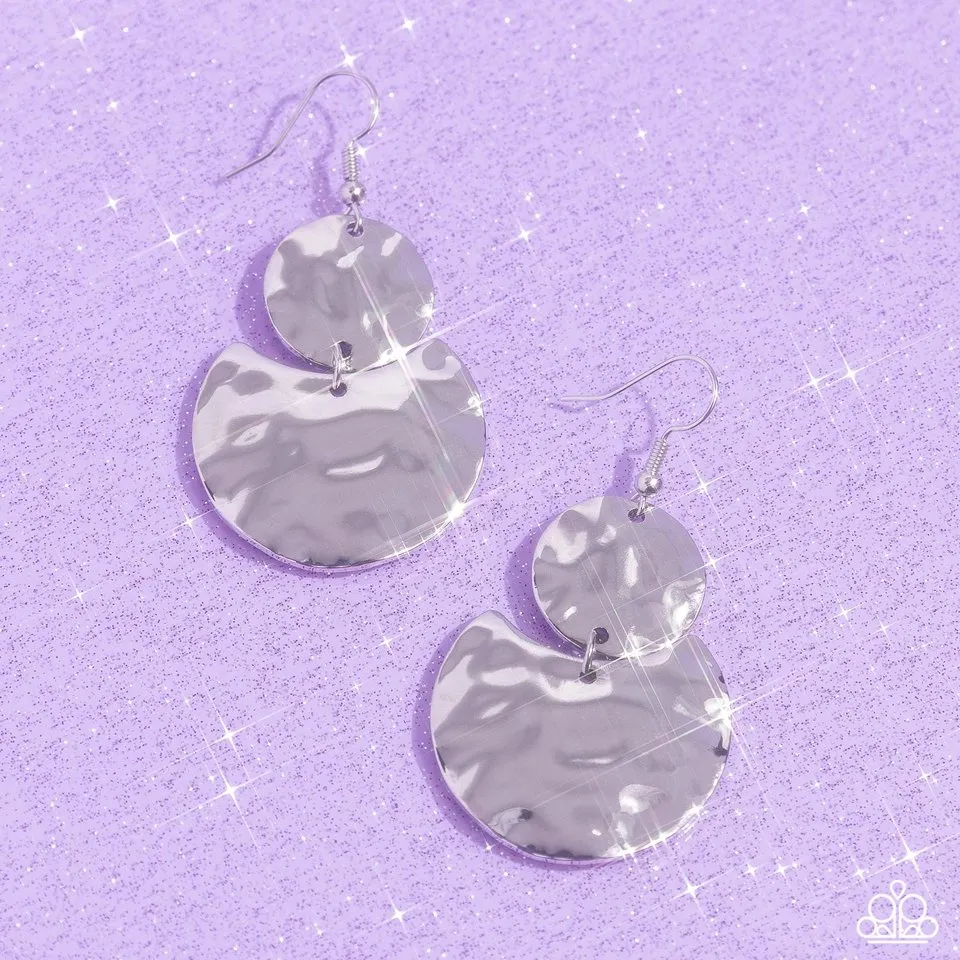 Paparazzi Earring ~ Monochromatic Charisma - Silver