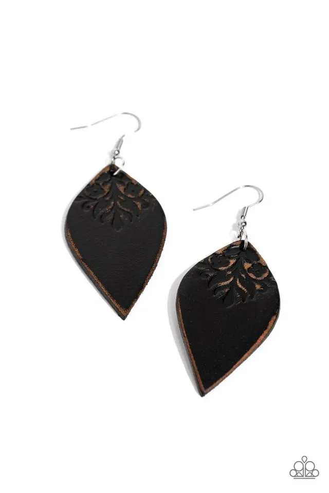 Paparazzi Earring ~ Naturally Nostalgic - Black