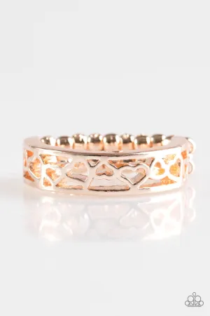 Paparazzi Ring ~ HEART Me Out! - Rose Gold
