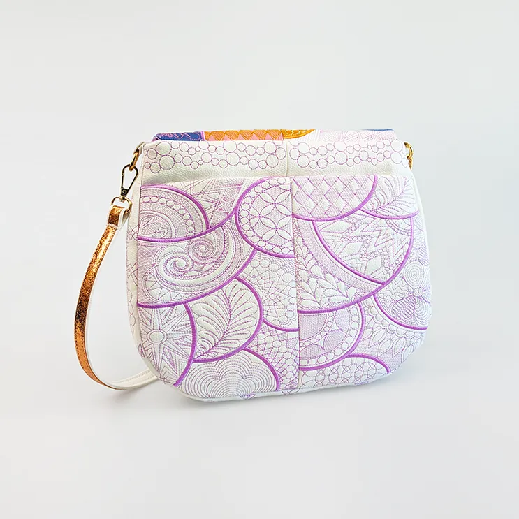 Patchwork Flap Messenger Bag